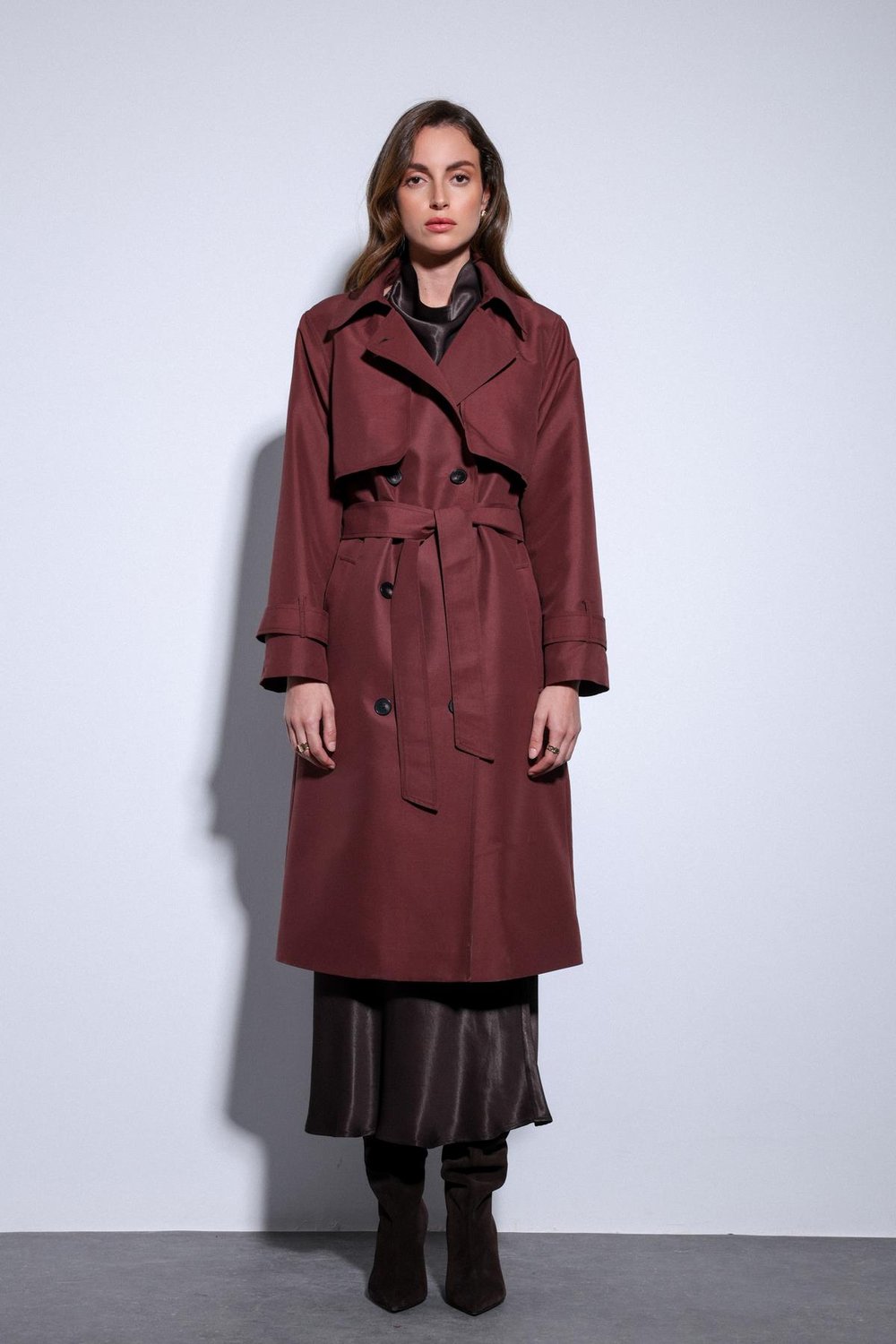 Womens Belted Trench Coat