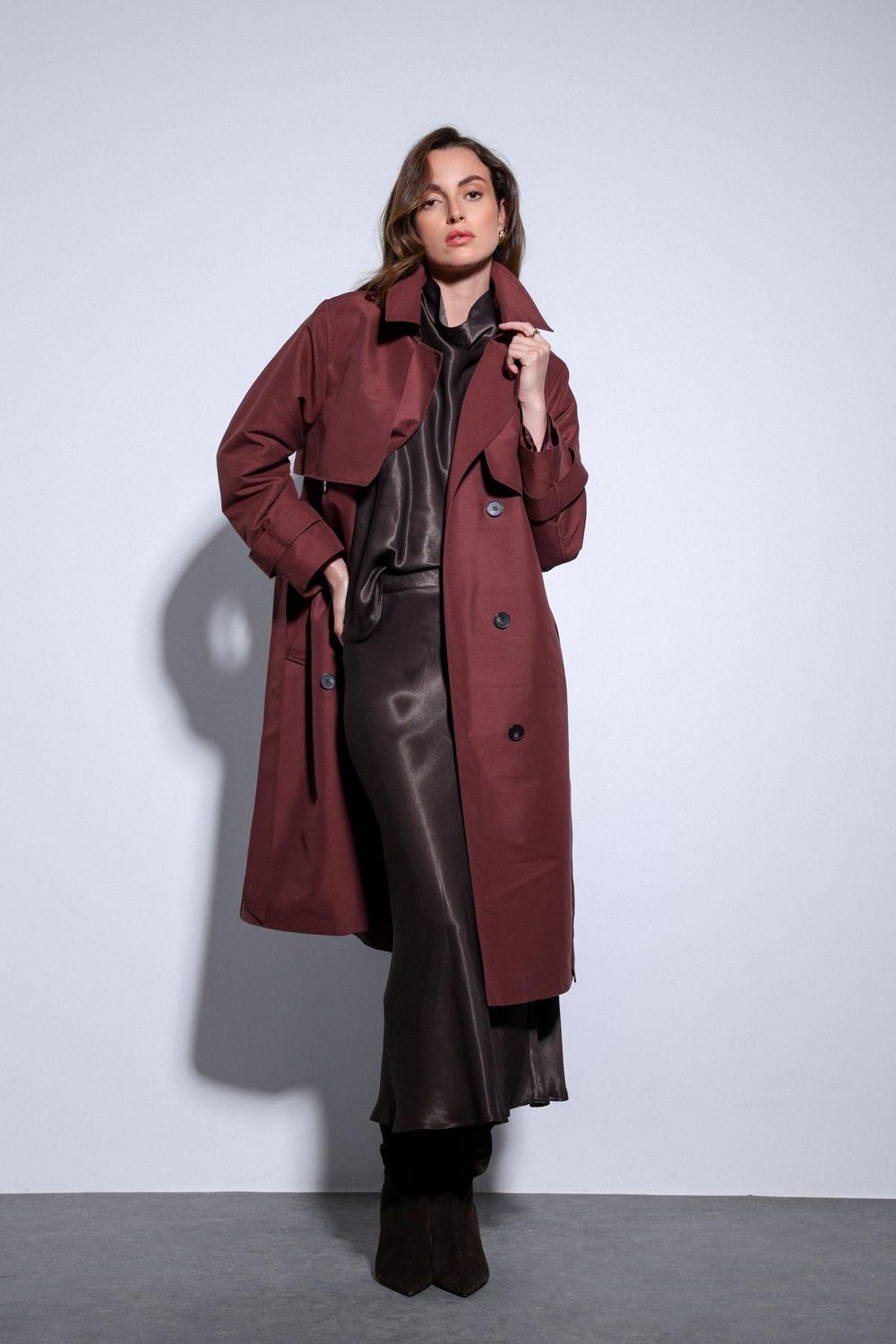 Womens Belted Trench Coat