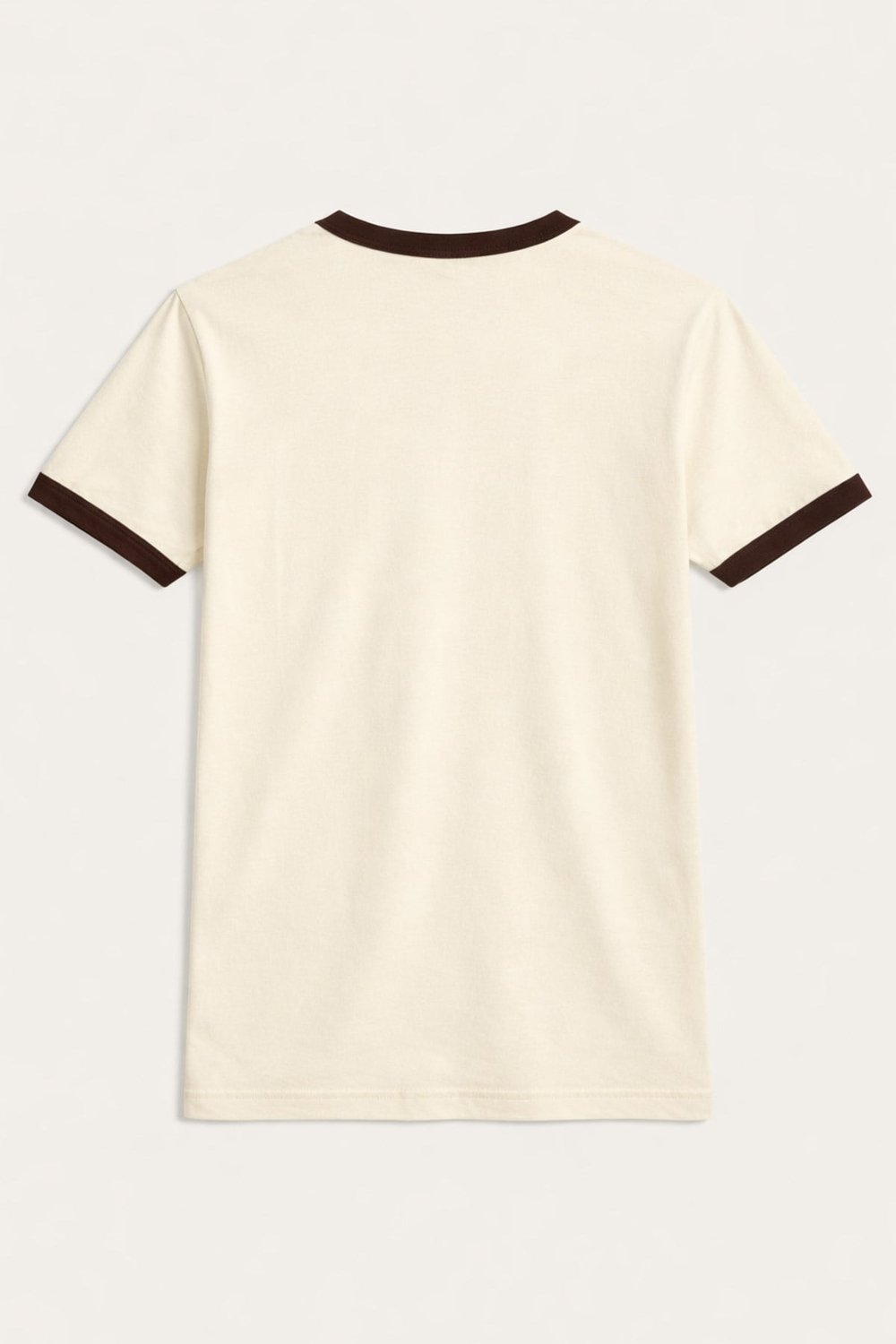 Antioch Ekru Kontrast Yaka Erkek T-Shirt