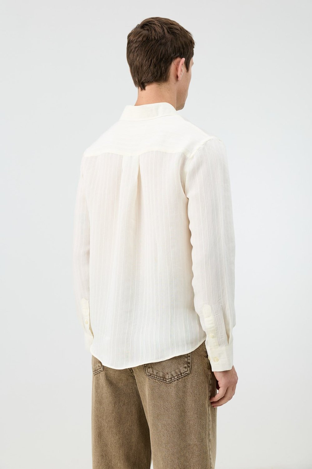 Mens Striped Shirt with Modal Blend