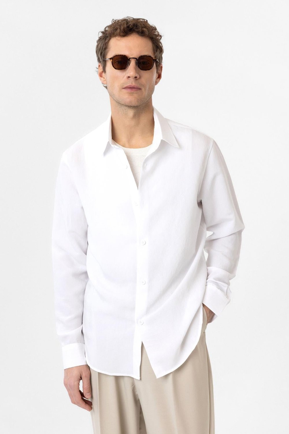Relax Fit Modal Fabric Mens Shirt