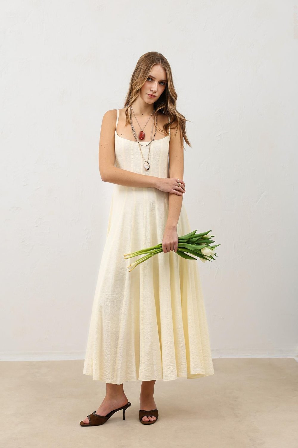 Voluminous Womens Midi Dress