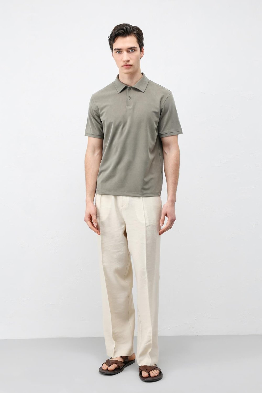 Mens Lyocell-Blend Polo Shirt