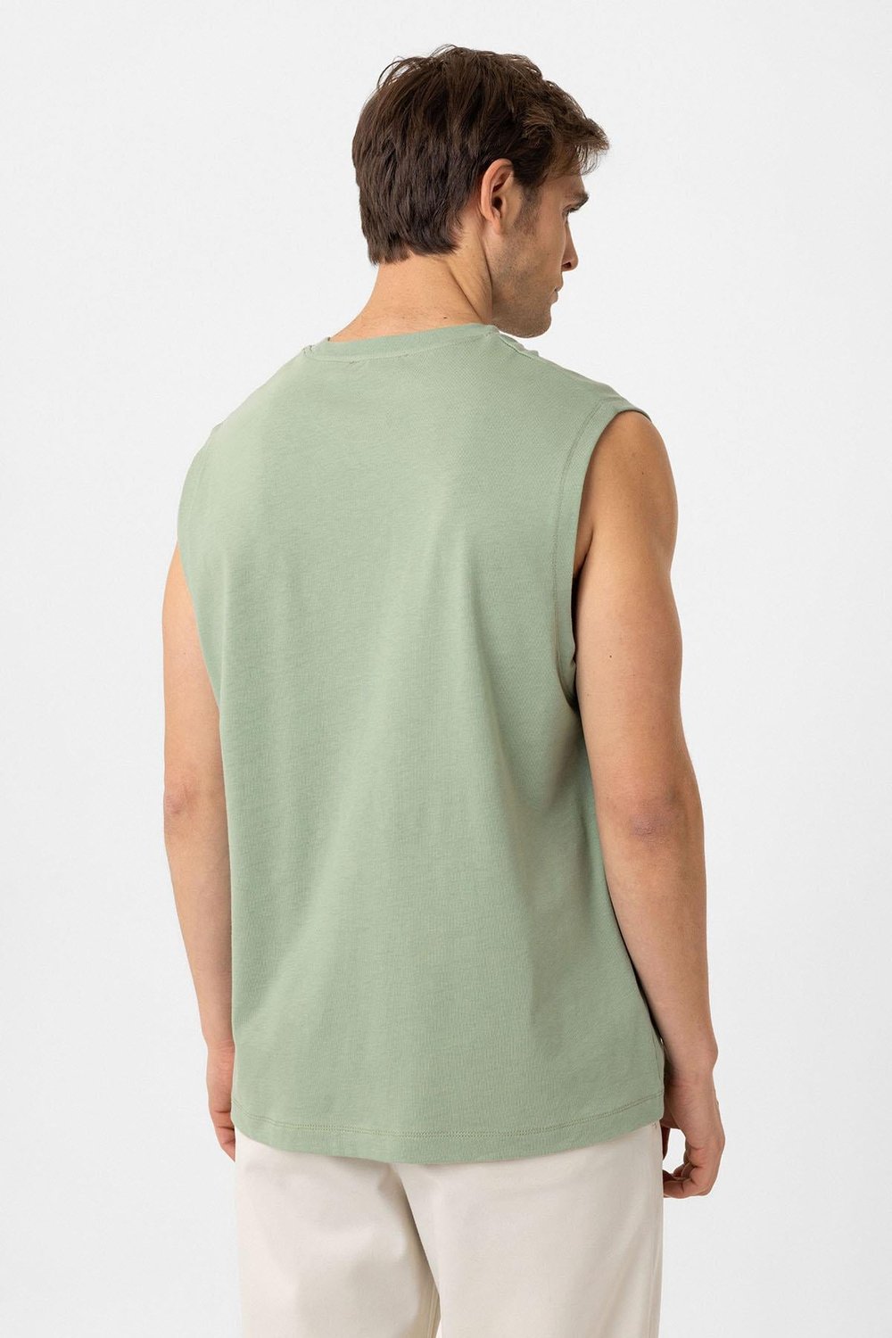 Relaxed Fit Mens Sleeveless T-Shirt
