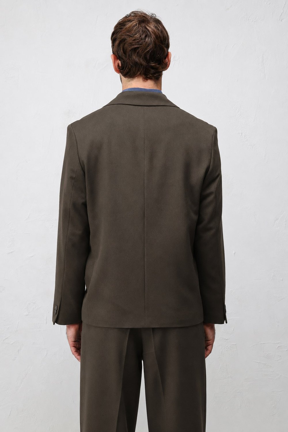 Antioch Kahve 1 Relax Fit Kruvaze Erkek Blazer Ceket