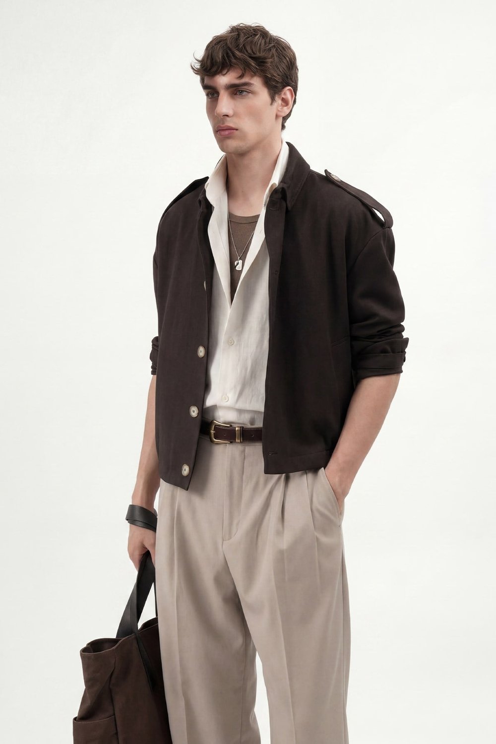 Antioch Kahve Boxy Fit Erkek Mont
