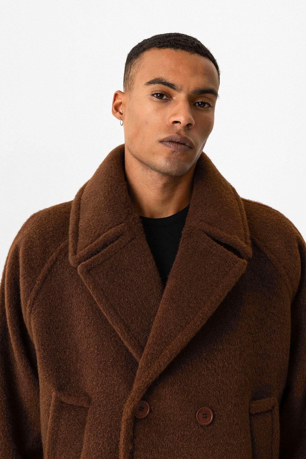 Antioch Kahve Kruvaze Crop Fit Erkek Mont