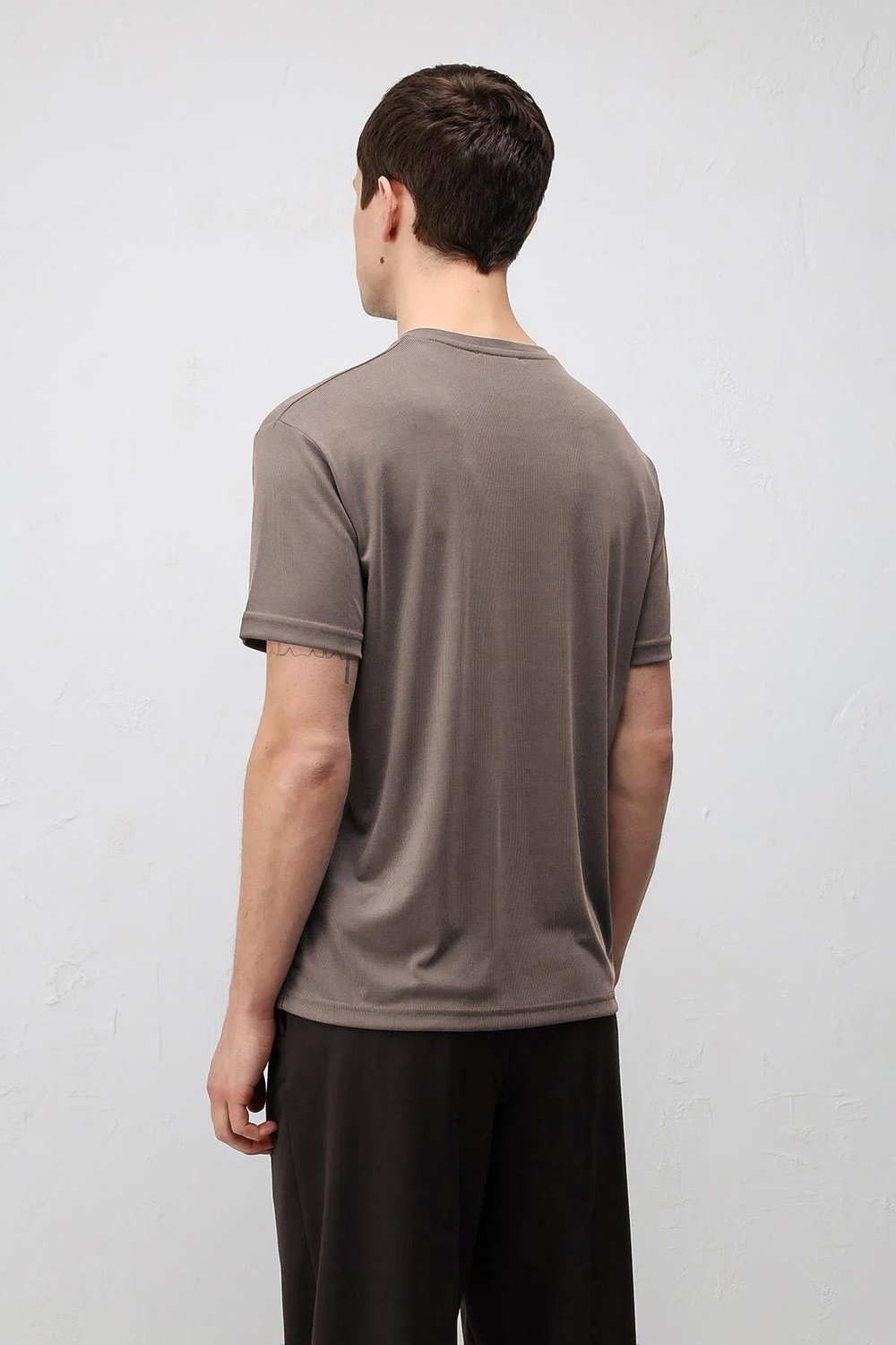 Antioch Kahve Premium Dokulu Erkek T-Shirt