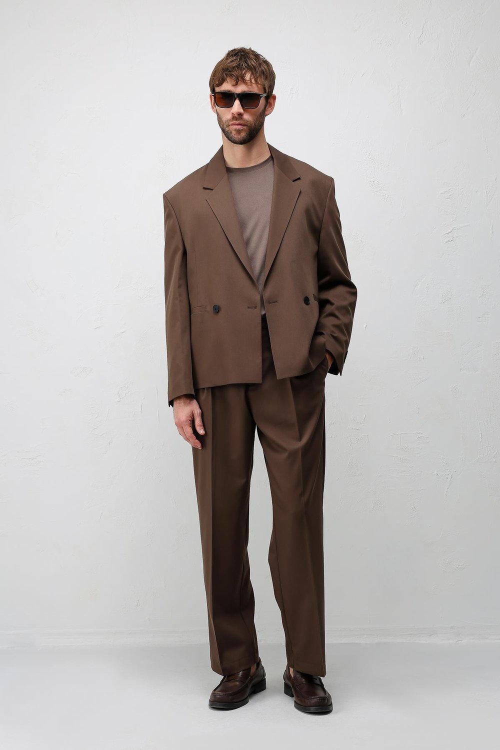 Antioch Kahve Relaxed Fit Erkek Blazer Ceket