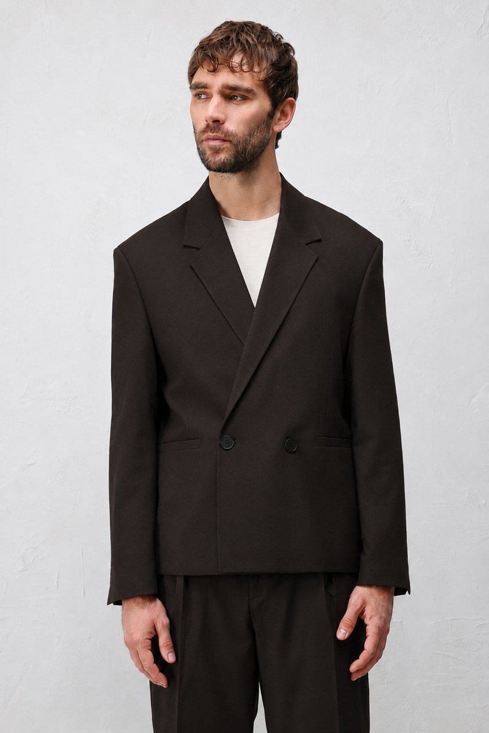 Antioch Koyu Kahve Relaxed Fit Erkek Blazer Ceket