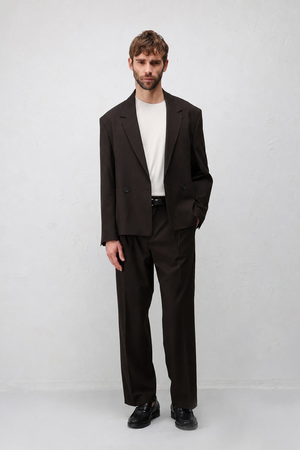 Antioch Koyu Kahve Relaxed Fit Erkek Blazer Ceket