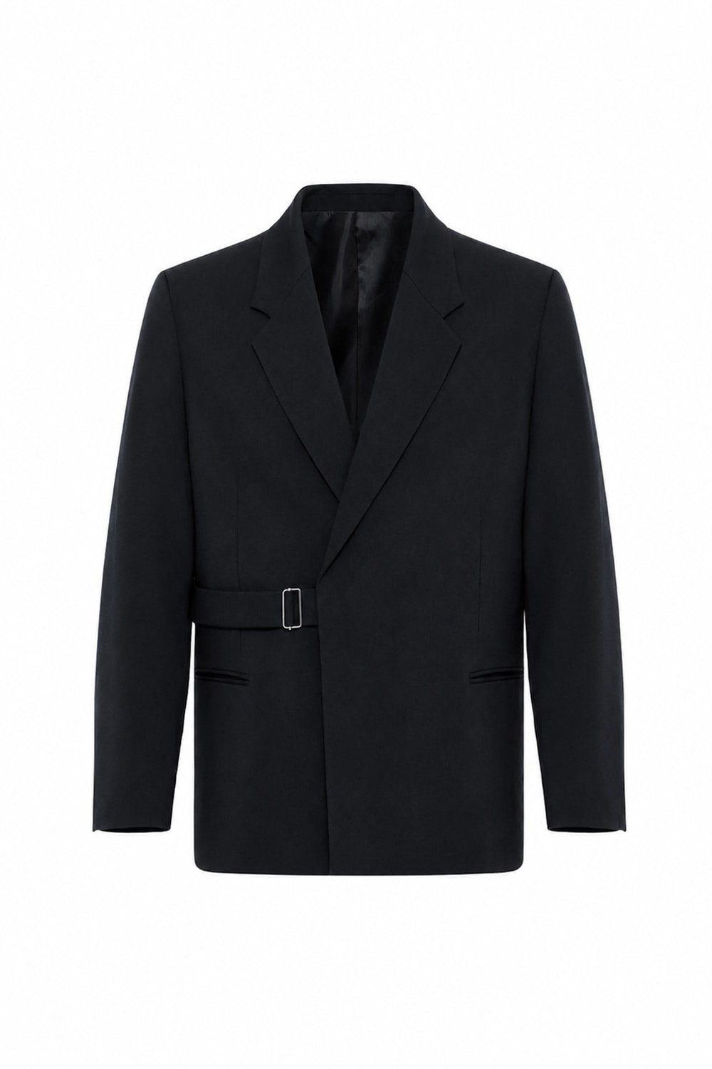 Belted Relaxed Fit Mens Blazer Jacket