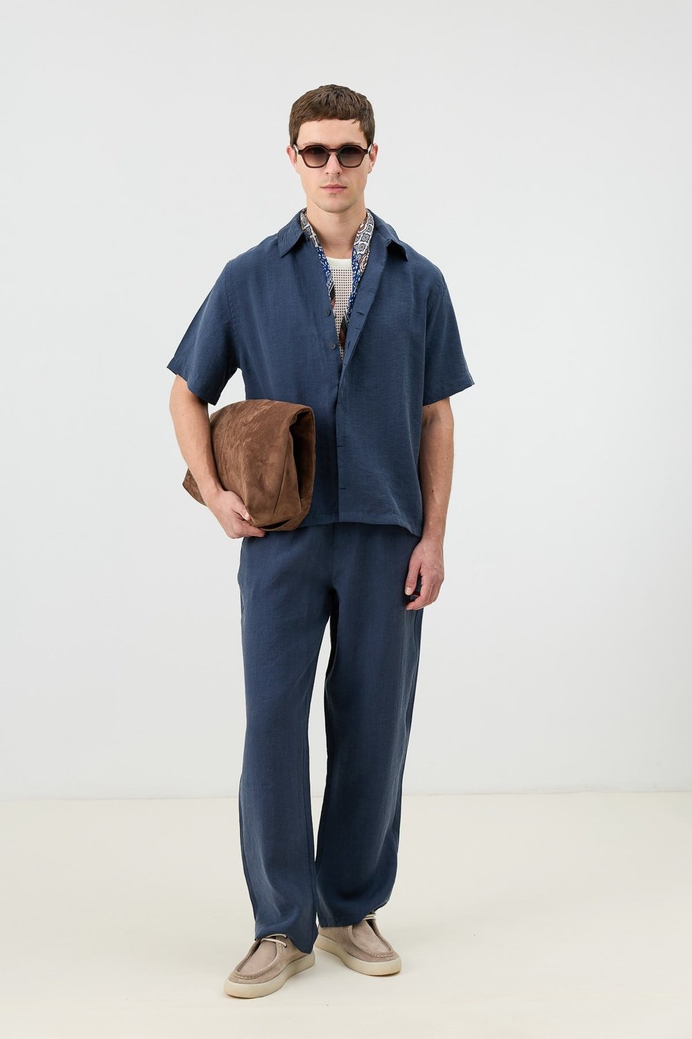 Mens Shirt with Lyocell Blend and Hidden Buttons