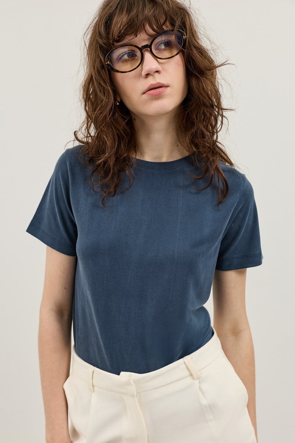 Antioch Lacivert Modal Karışımlı T-Shirt