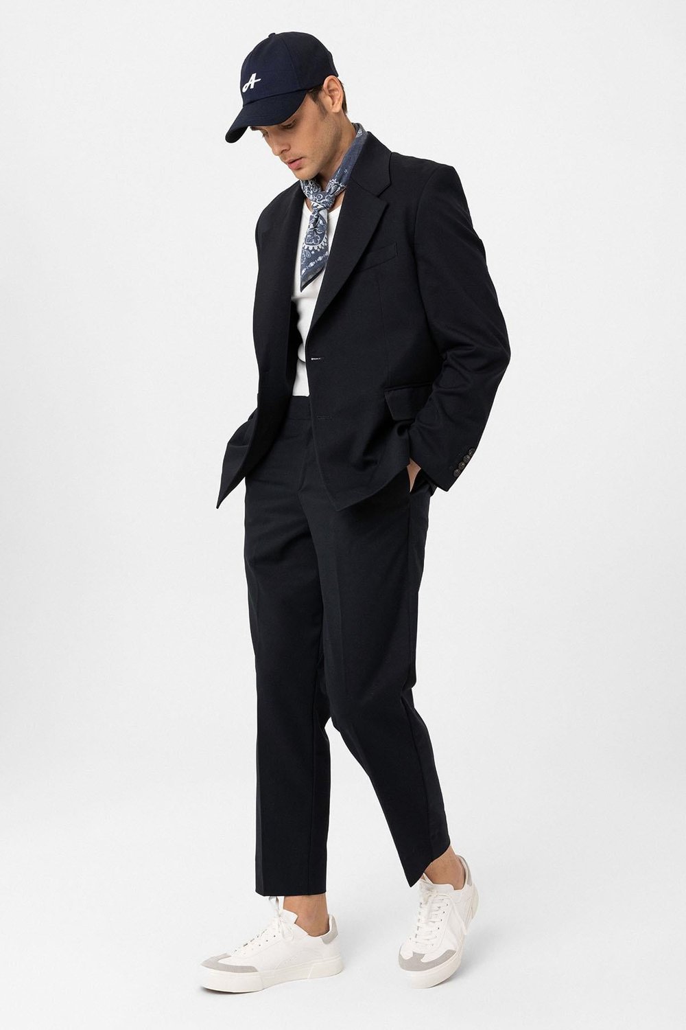 Antioch Lacivert Relax Fit Erkek Blazer Ceket