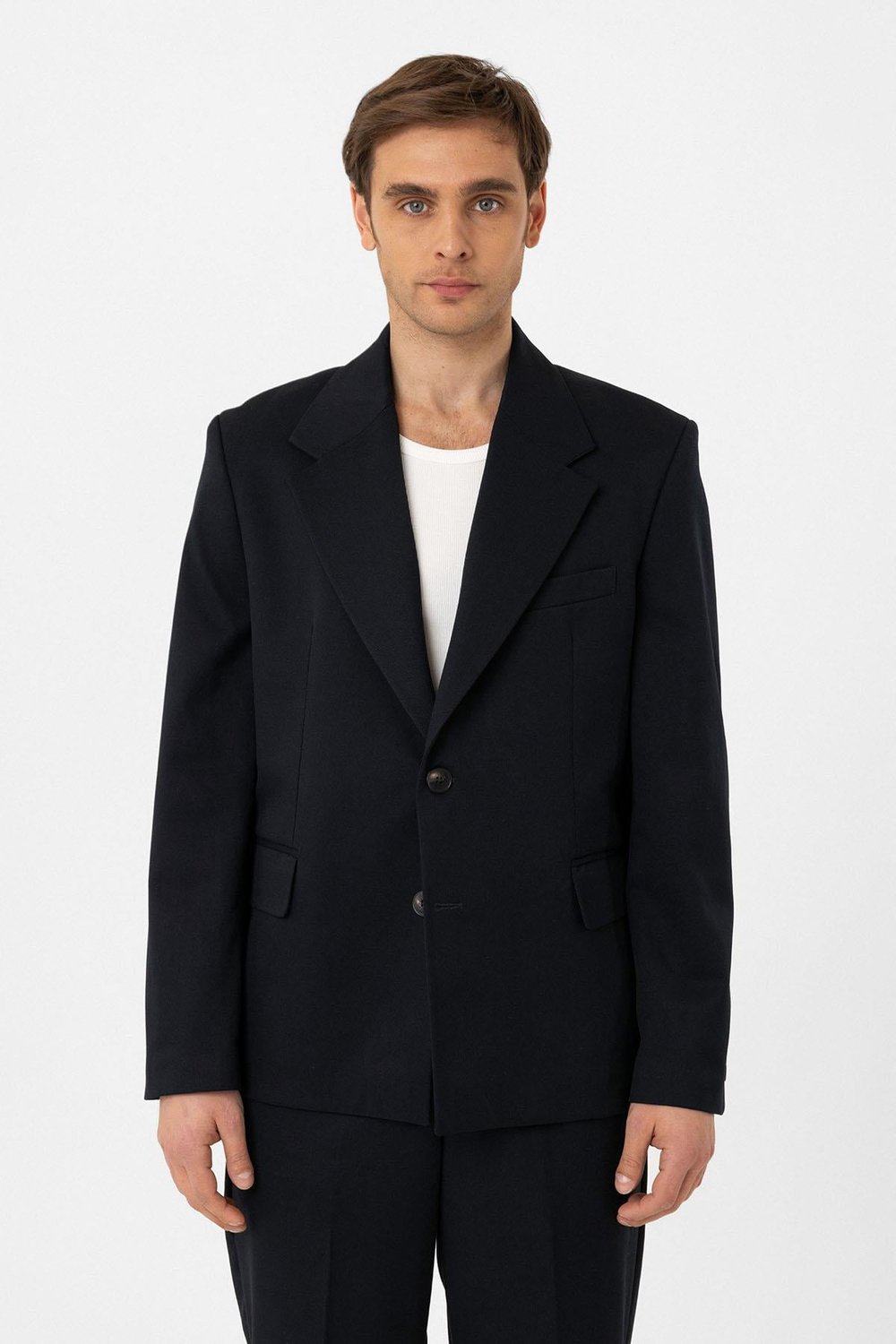 Antioch Lacivert Relax Fit Erkek Blazer Ceket