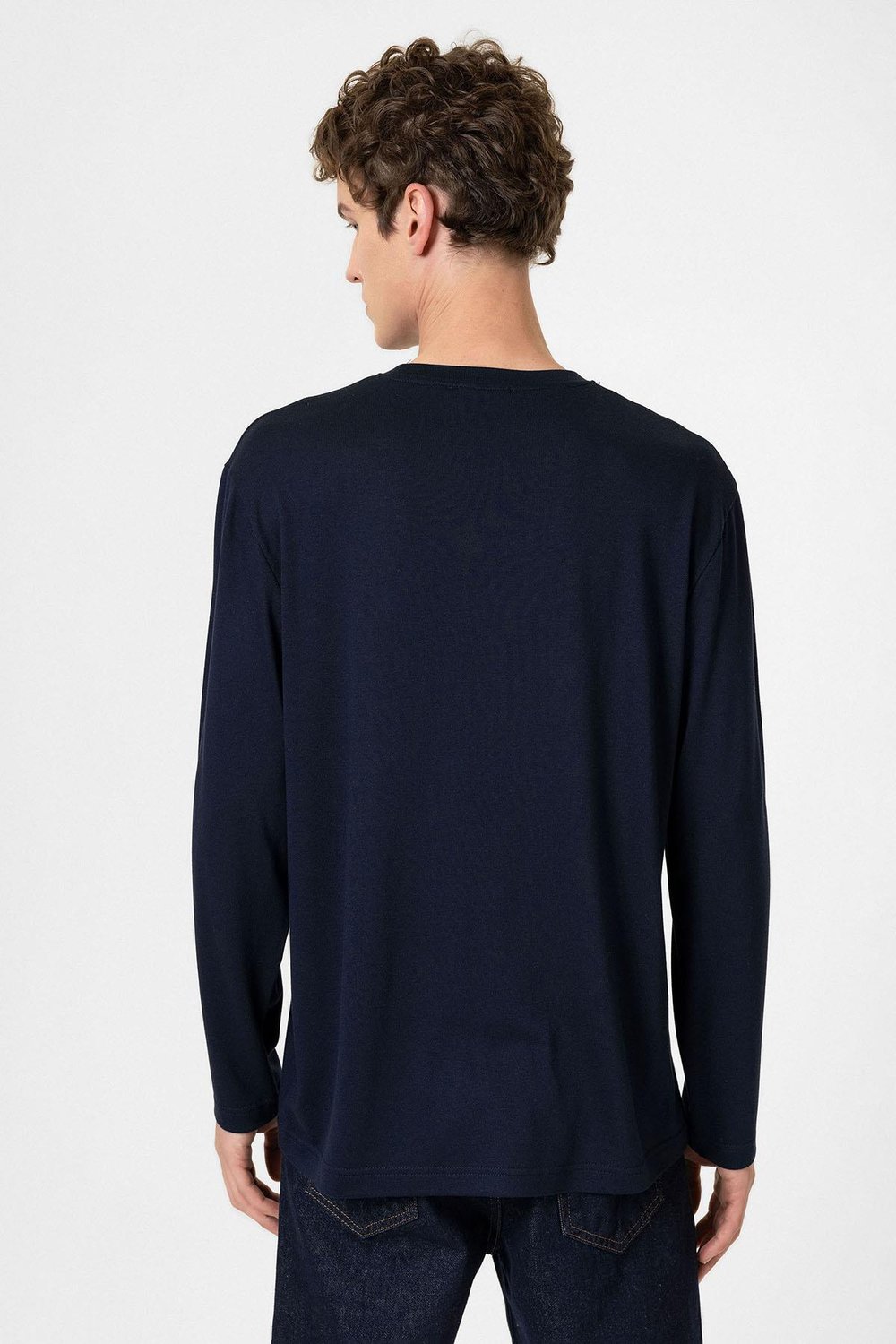 Antioch Lacivert Relaxed Fit Basic Erkek T-Shirt