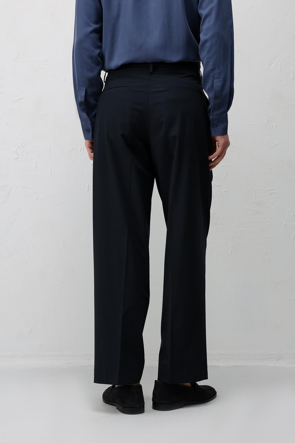 Antioch Lacivert Relaxed Fit Pileli Erkek Pantolon