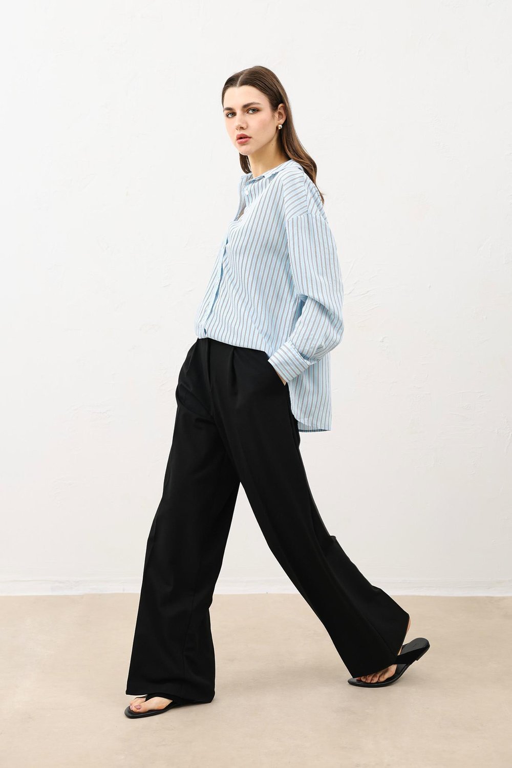 Oversized Striped Womens Shirt