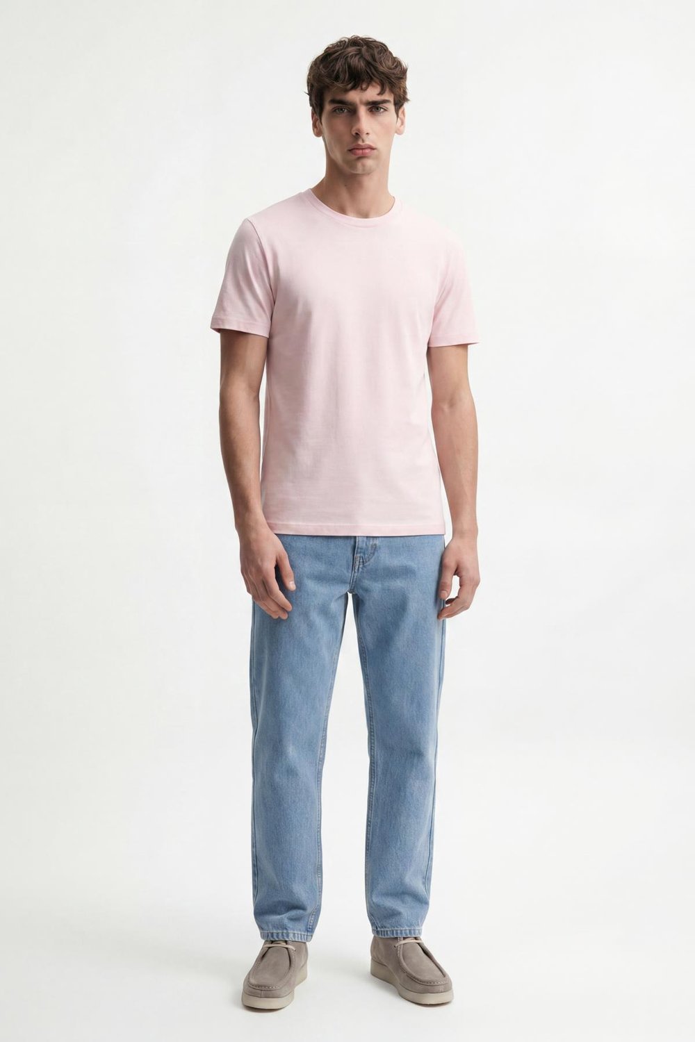 Antioch Pembe Pamuklu Erkek T-Shirt