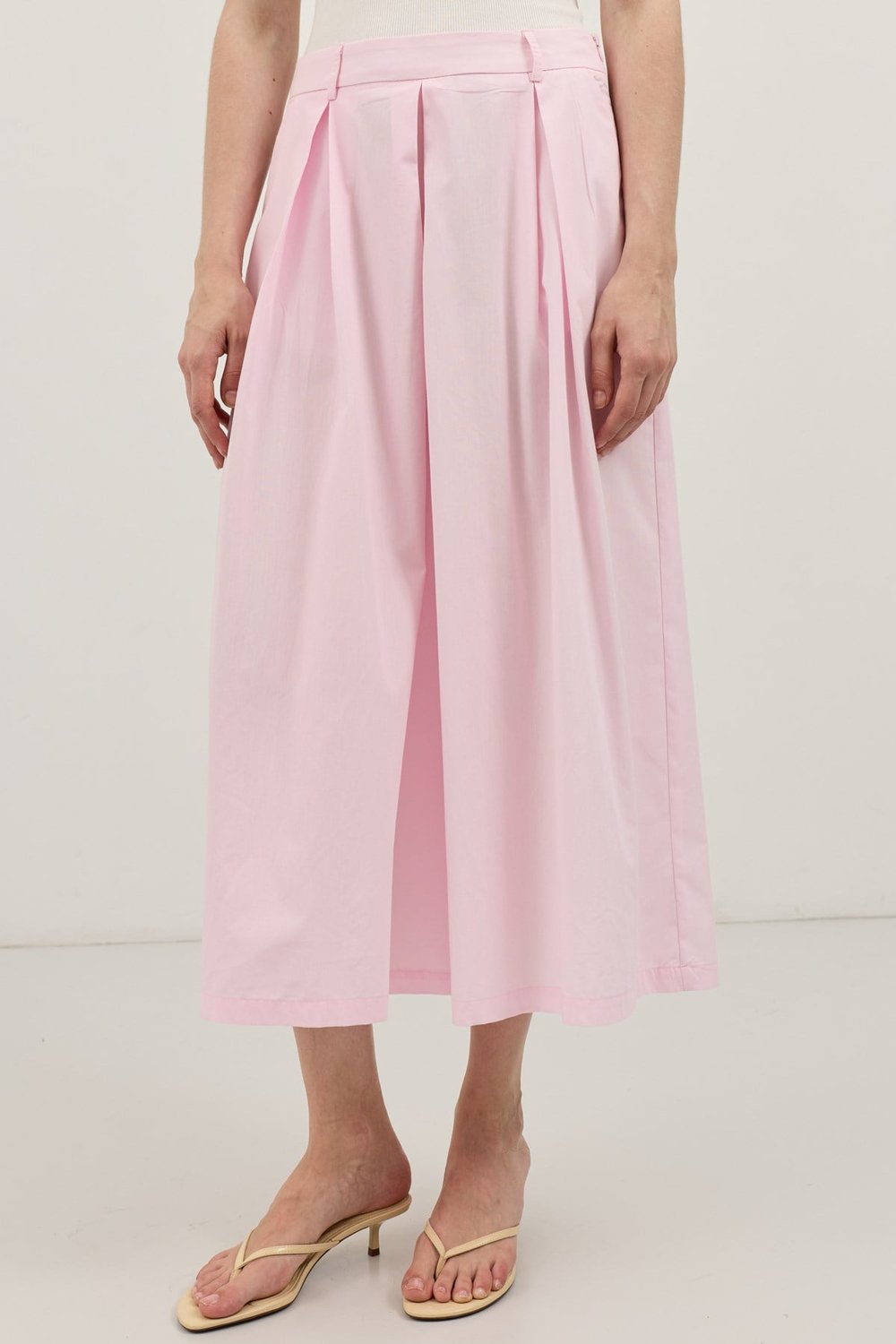 Antioch Pembe Pileli Culotte Pantolon