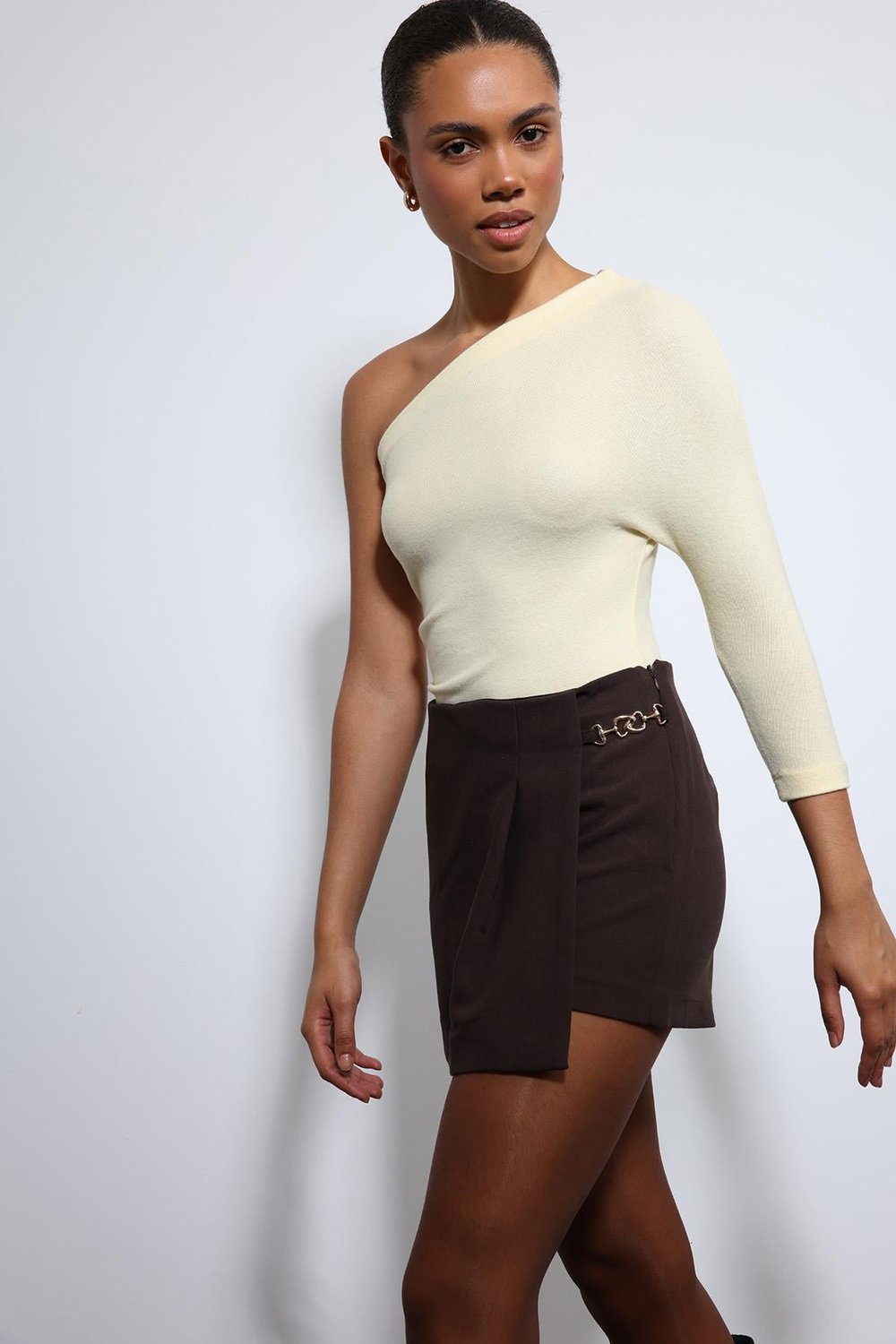 Asymmetrical Collar Top