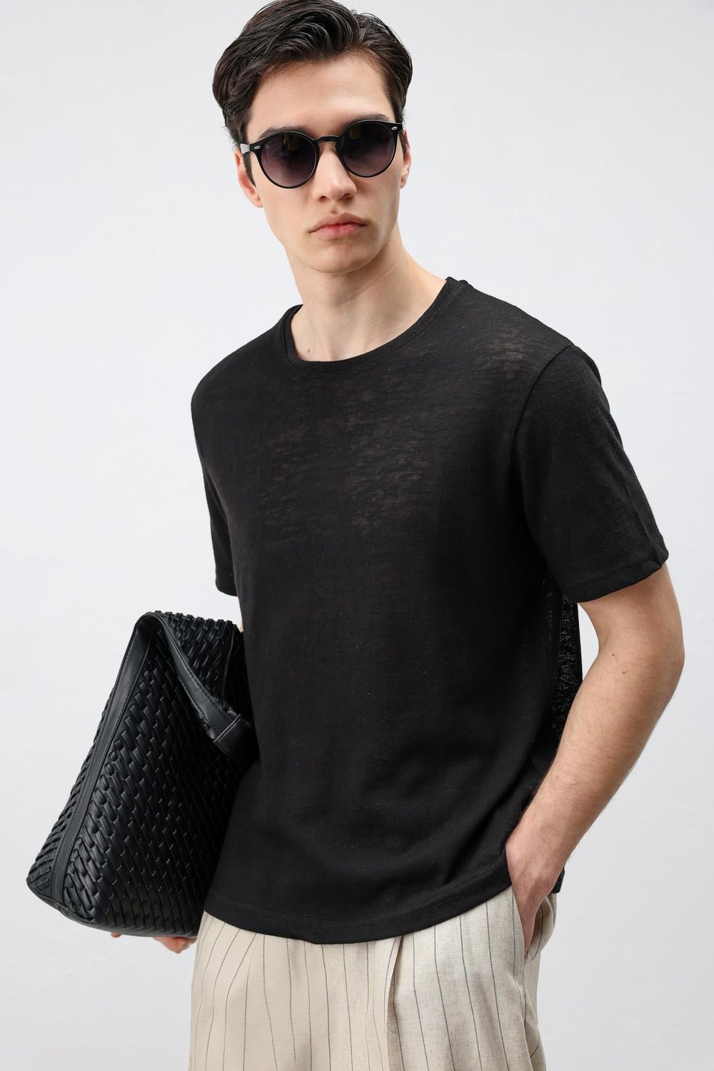 Antioch Siyah Basic Erkek T-Shirt