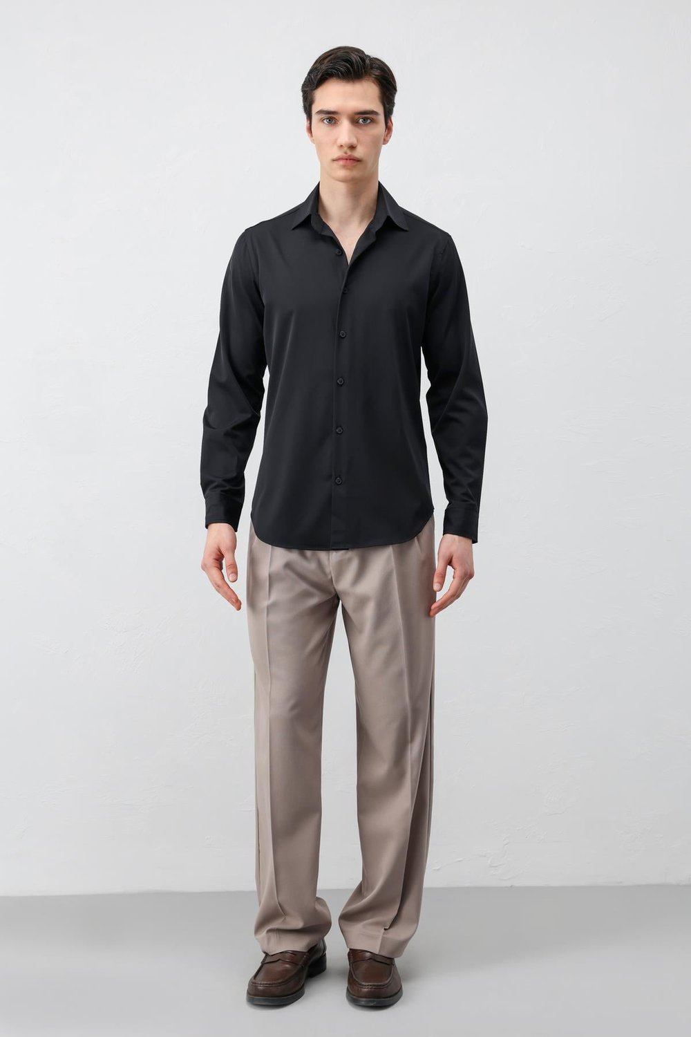 Antioch Siyah Comfort Slim Erkek Gömlek