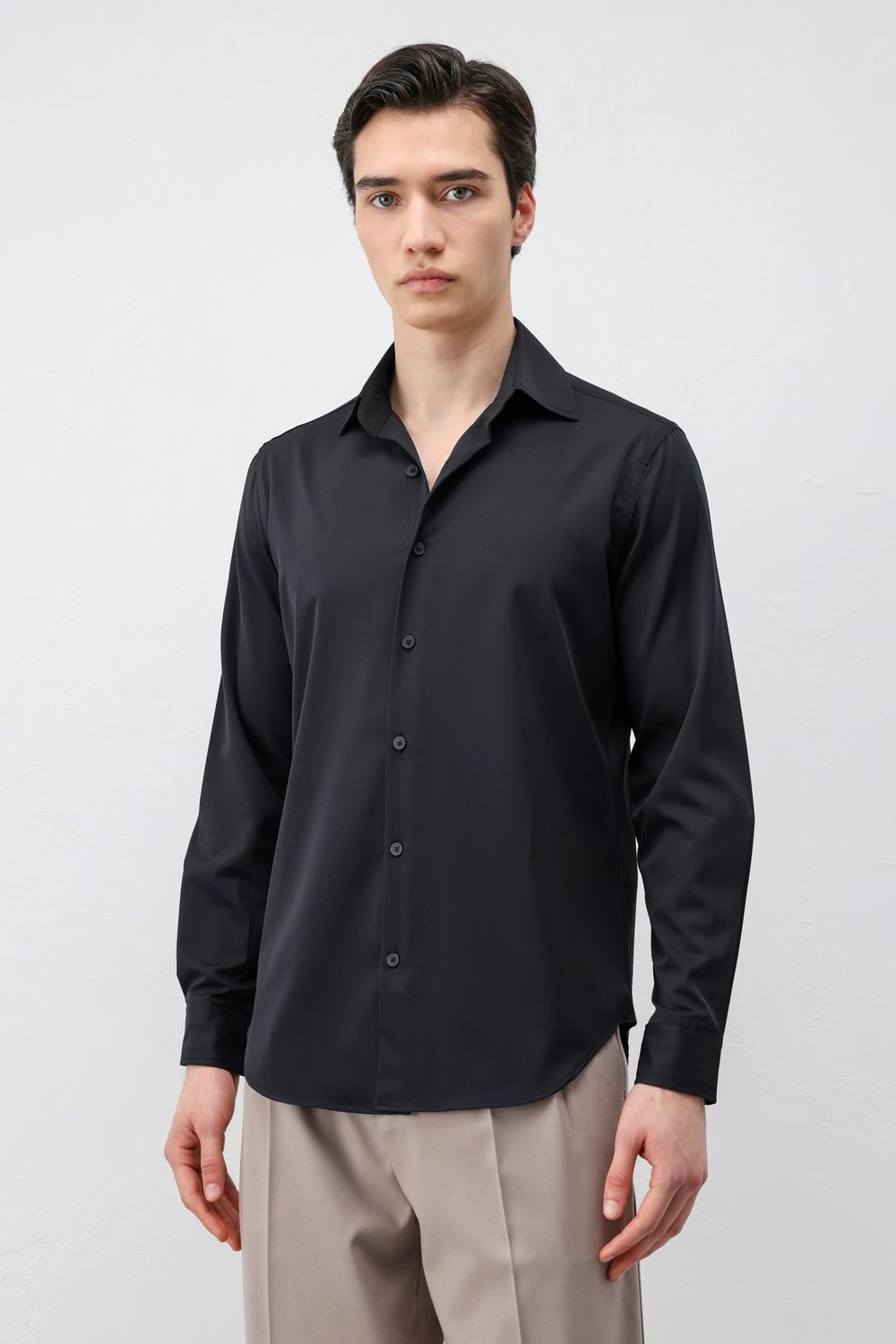 Antioch Siyah Comfort Slim Erkek Gömlek