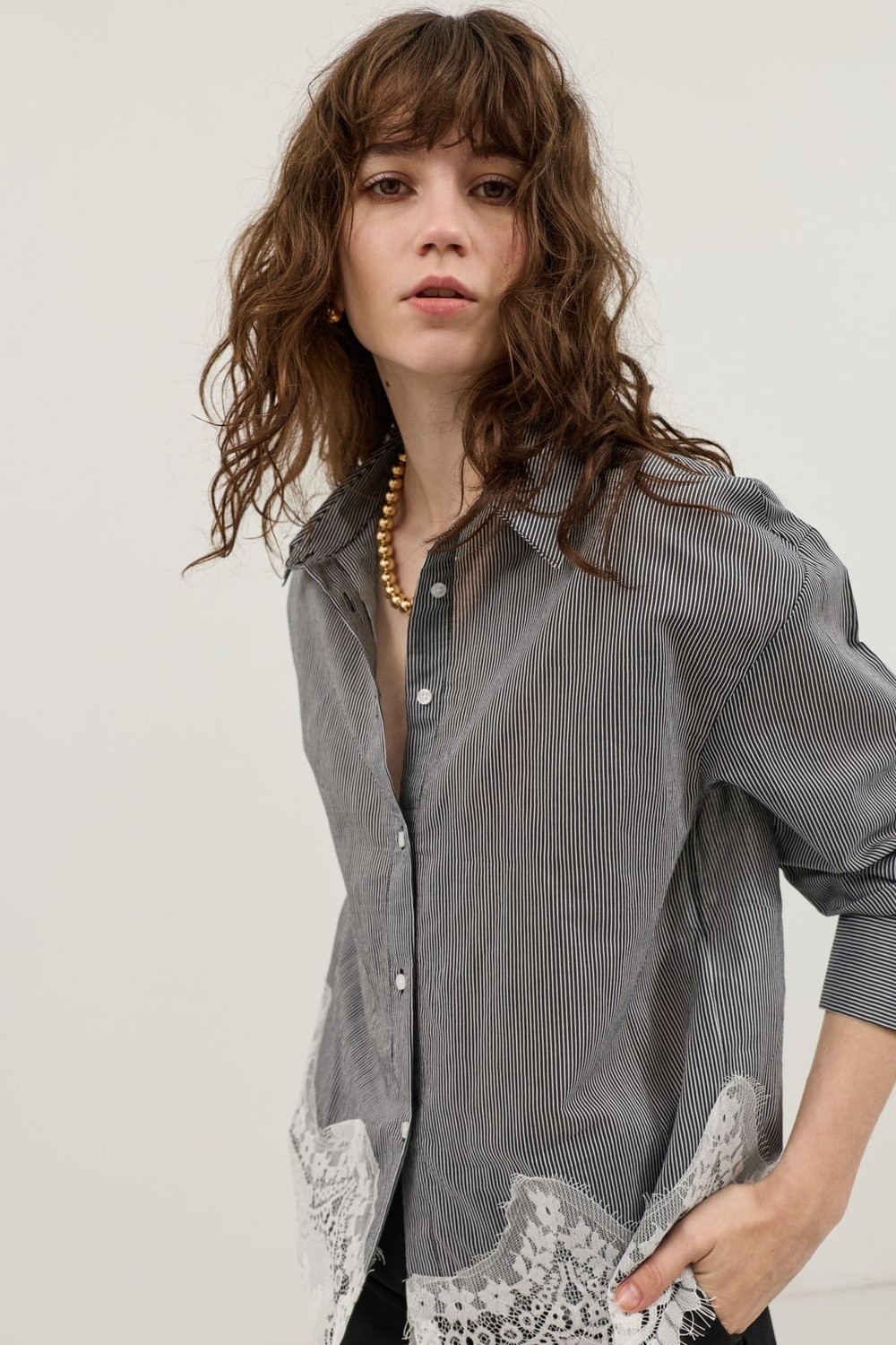 Blouse with Lace Details