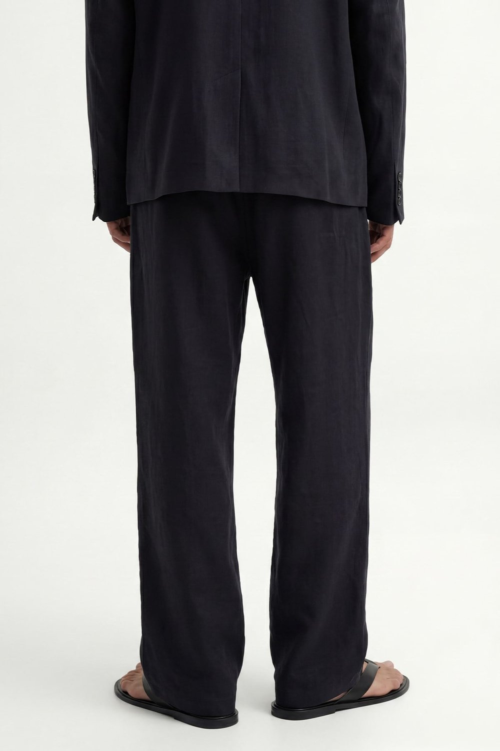 Antioch Siyah Modal Karışımlı Relaxed Pantolon