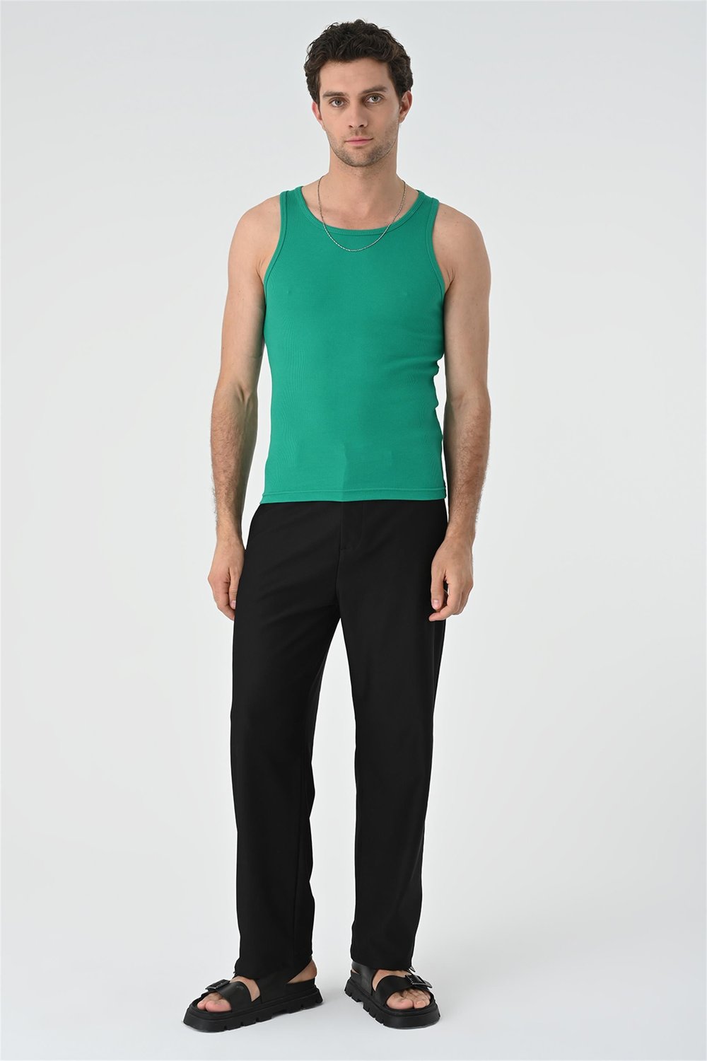 Antioch Ördek Yeşili Slim Fit Erkek Atlet