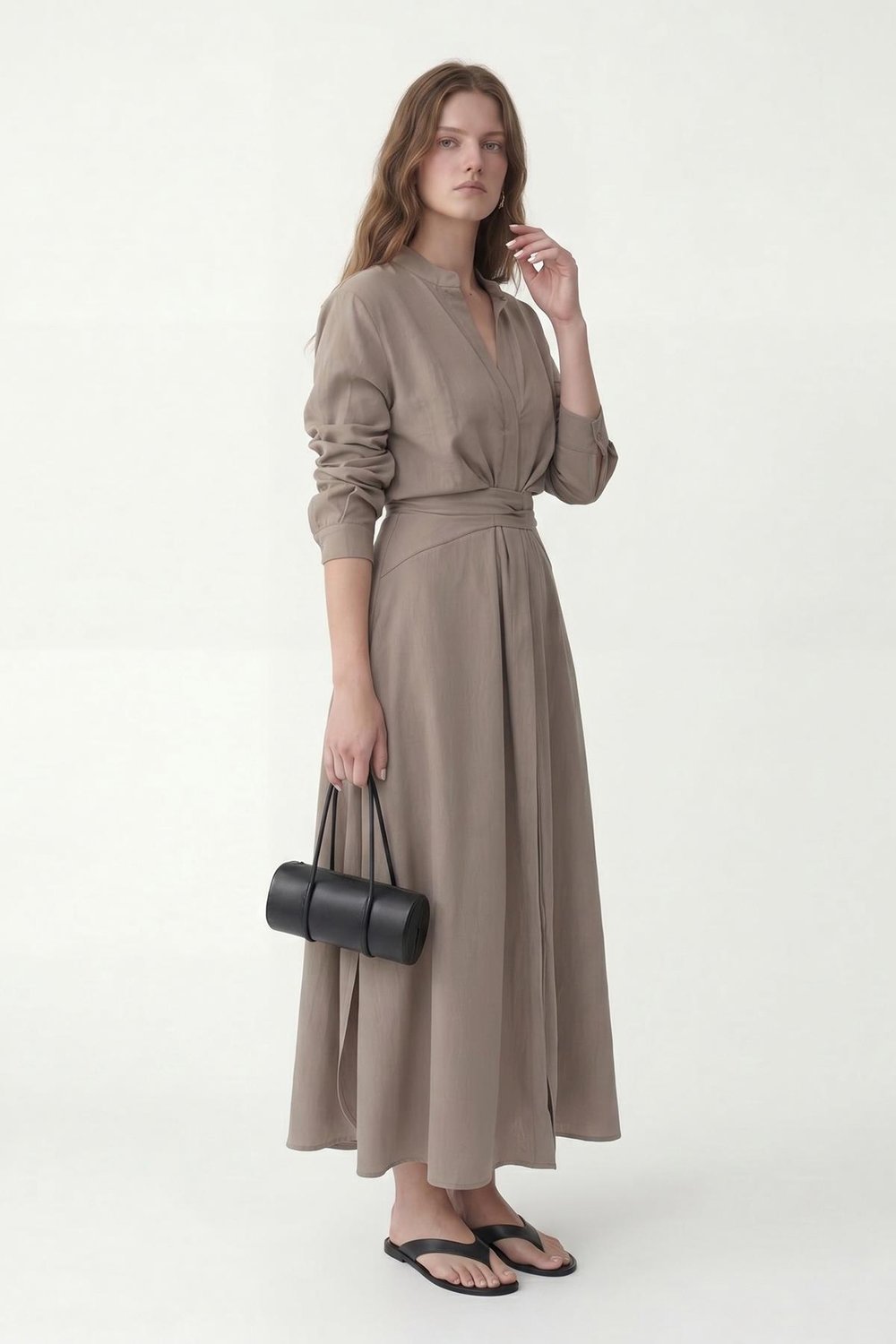 100% Lyocell Belted Womens Dress