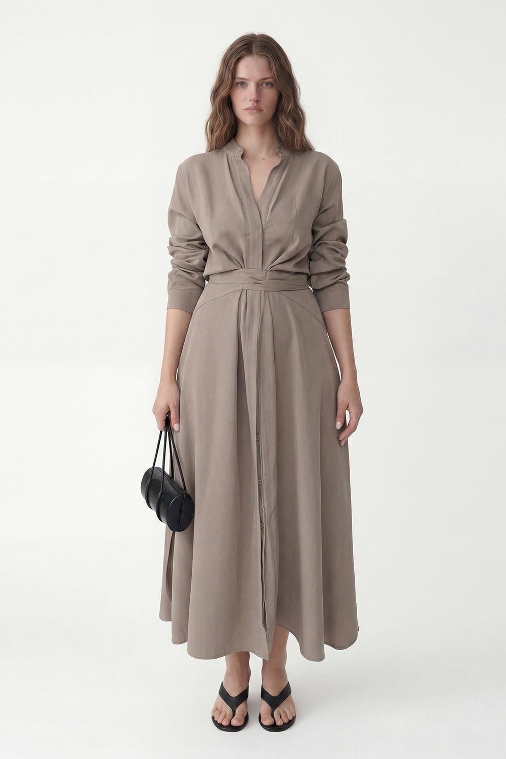 100% Lyocell Belted Womens Dress