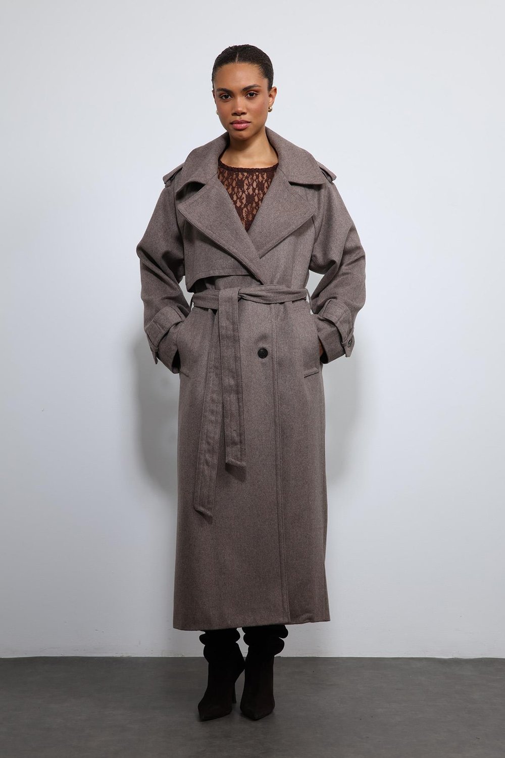 Oversized Belted Coat