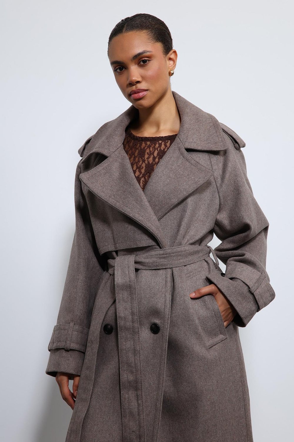 Oversized Belted Coat