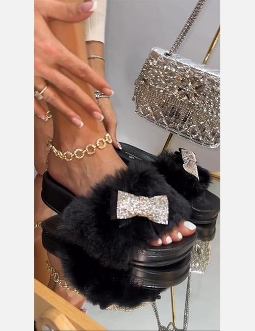 Amigo Pofidik Terlik Siyah - KADIN AYAKKABI