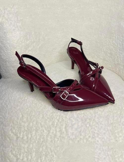 Anisa Topuklu Stiletto Bordo - KADIN AYAKKABI