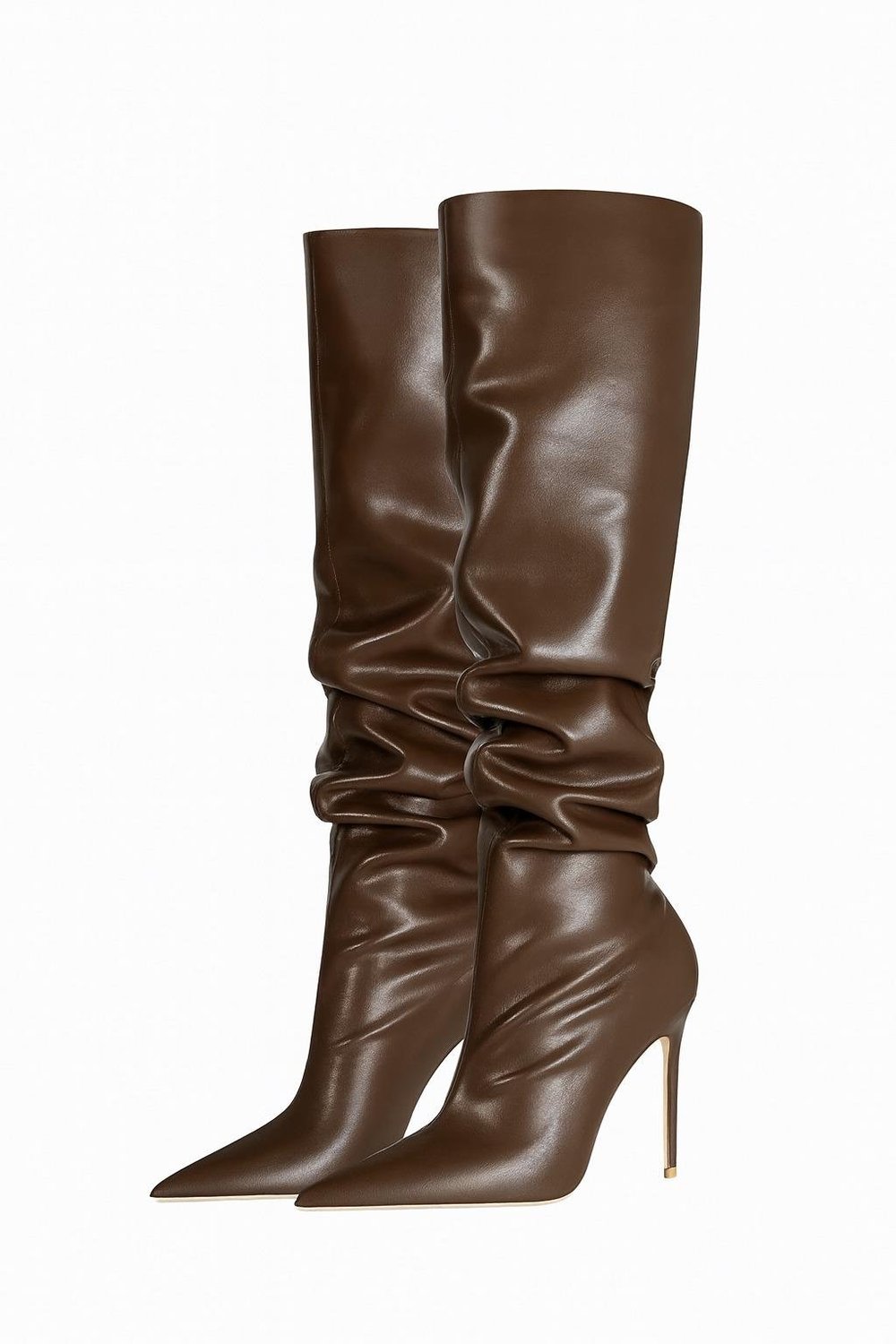 Class İnce Topuklu Çizme Kahverengi - Topuklu Çizme