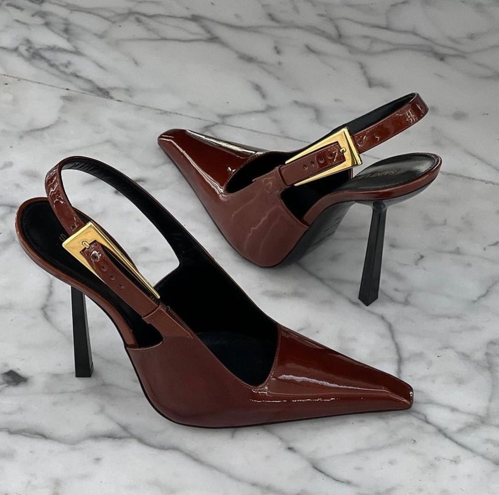 Cox Topuklu Rugan Stiletto Bordo - Stiletto
