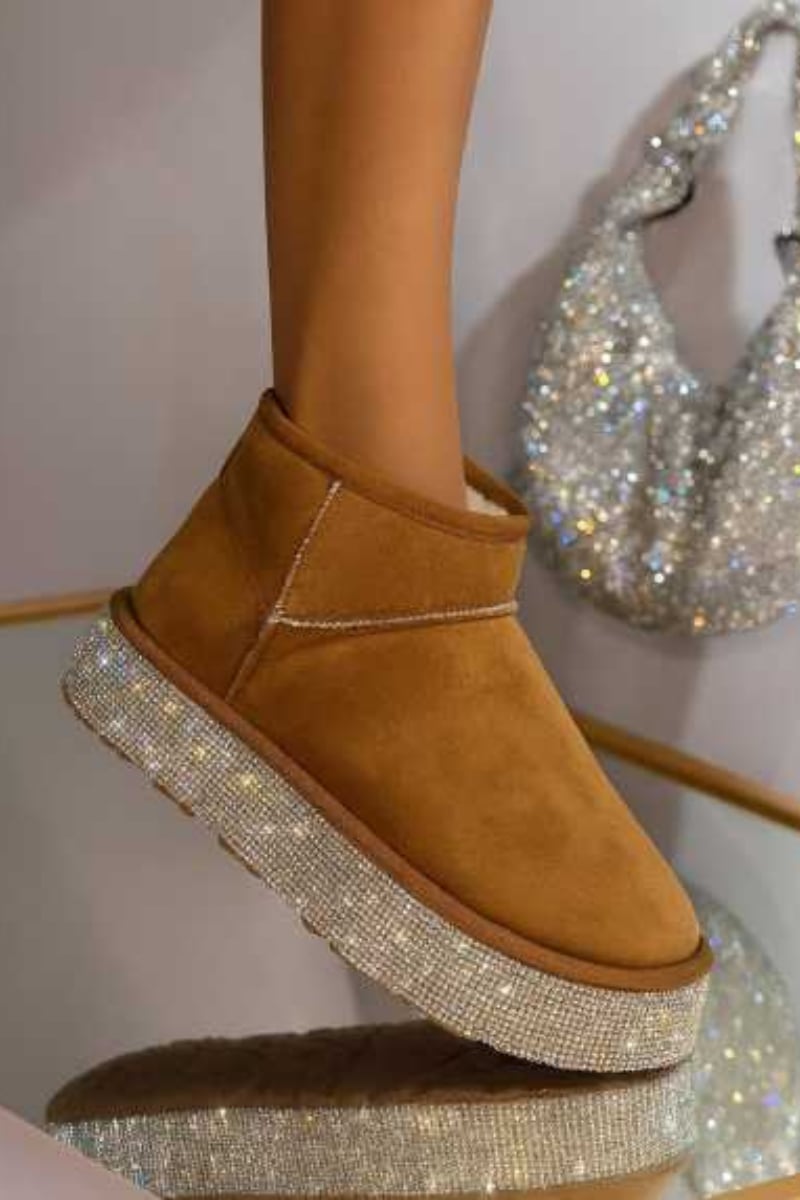 Despasito Bot Kahverengi - Düz Bot