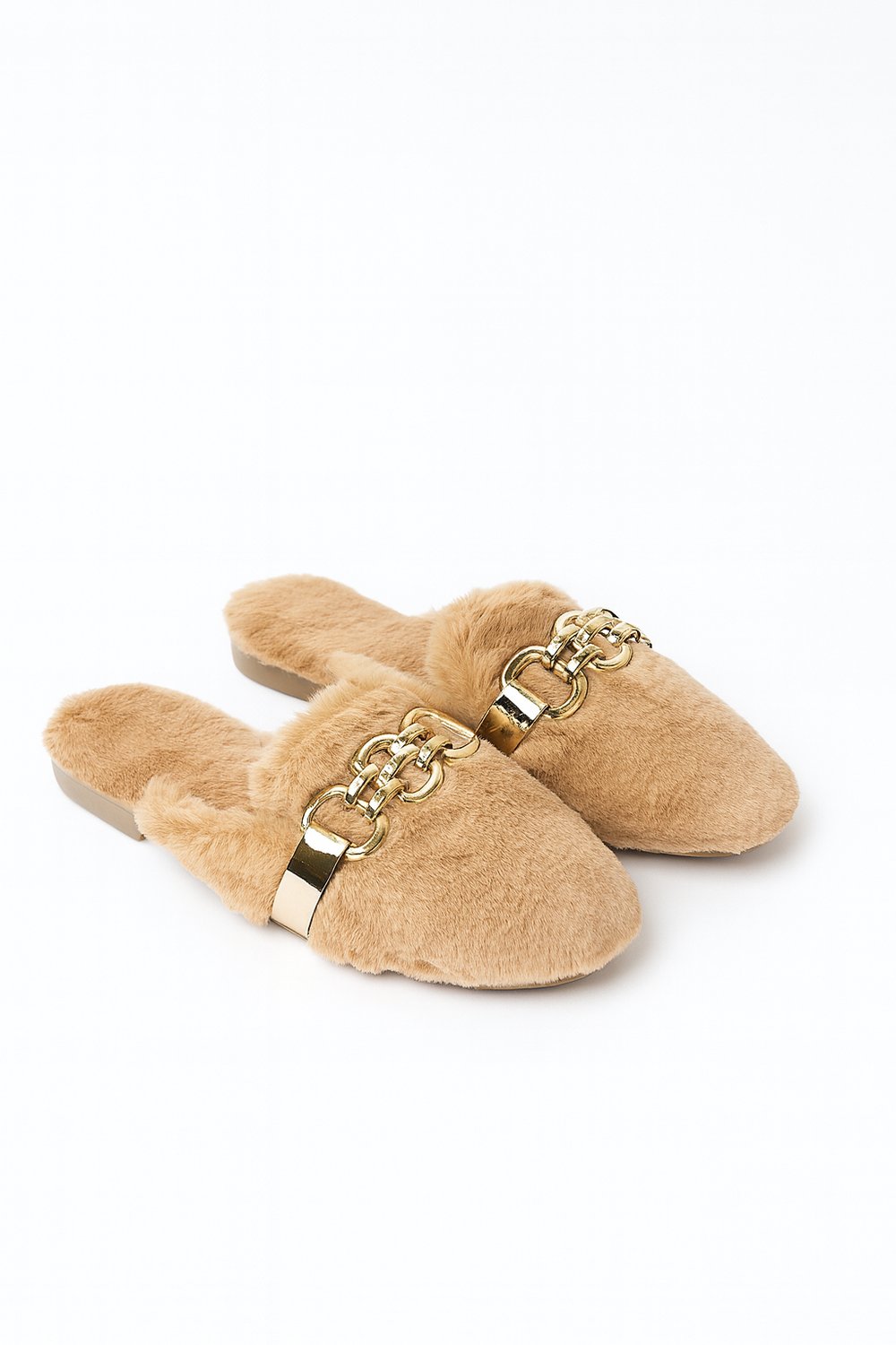 Forte Tüylü Terlik Kahverengi - KADIN AYAKKABI