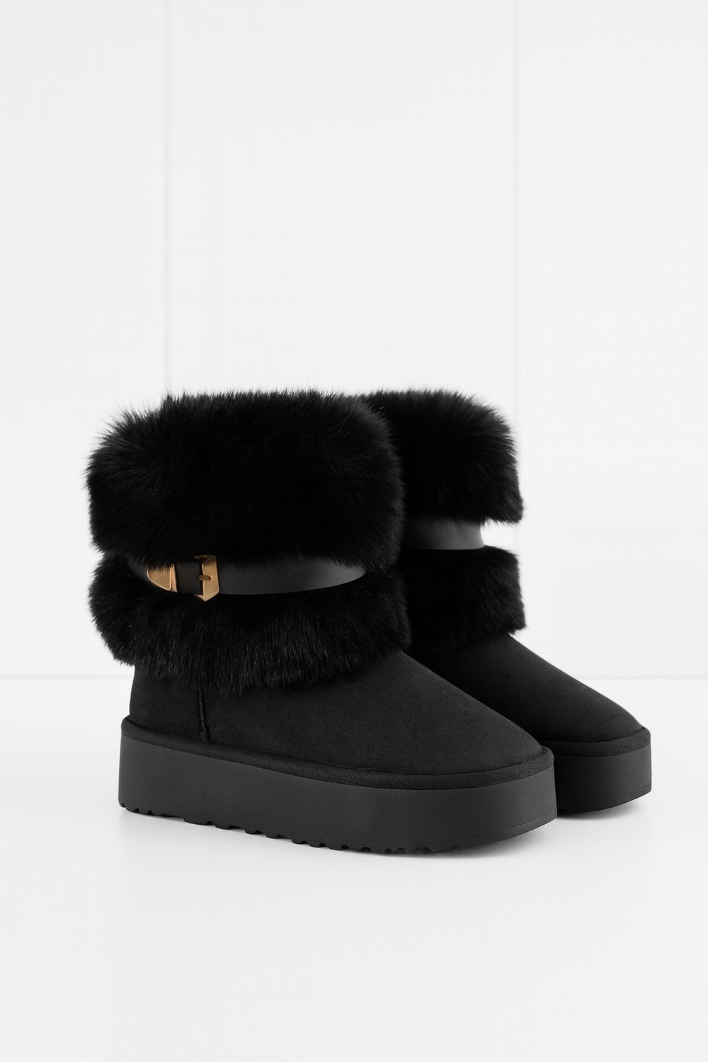 Furry Comfort Bot Siyah - 