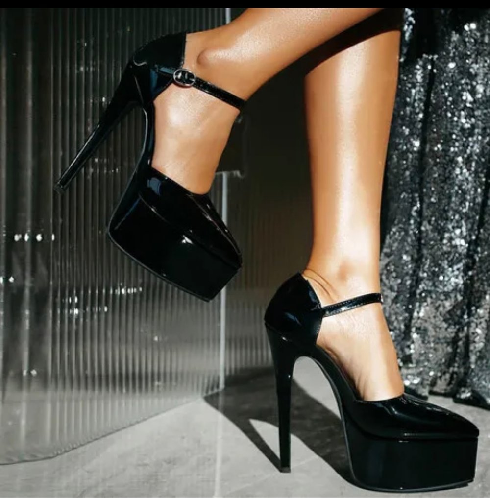 High Heel Platform Topuklu Ayakkabı Siyah - KADIN AYAKKABI