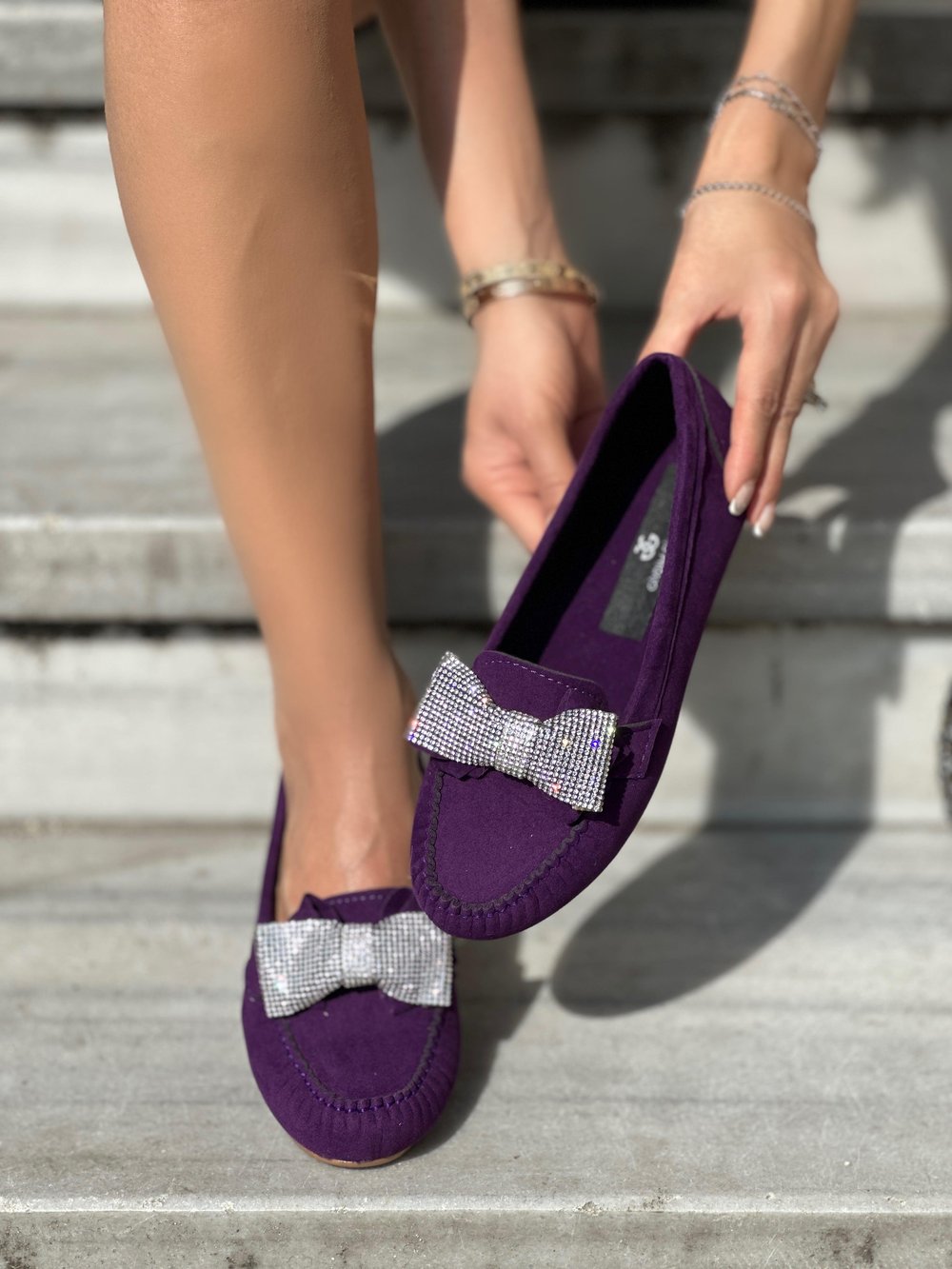 Jixe Süet Babet Mor - KADIN AYAKKABI