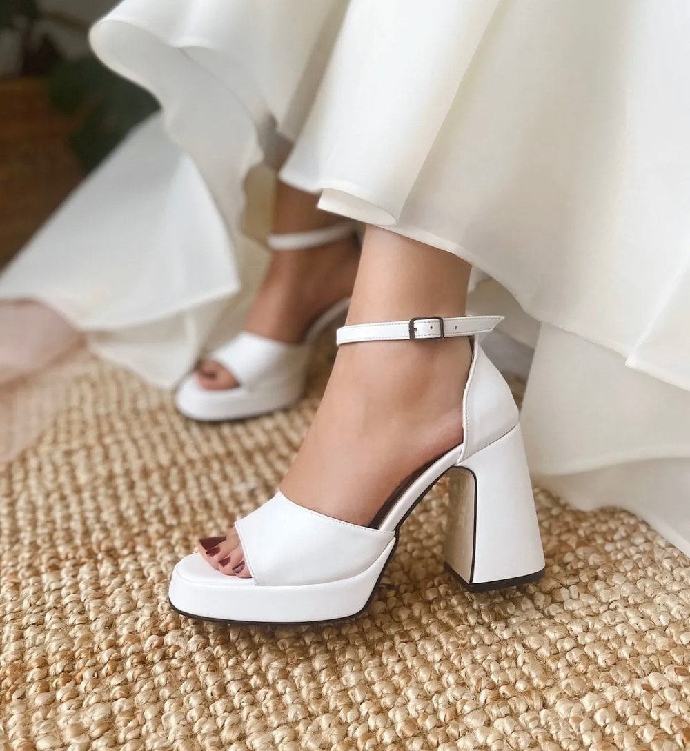 Kastel Topuklu Ayakkabı Beyaz - KADIN AYAKKABI