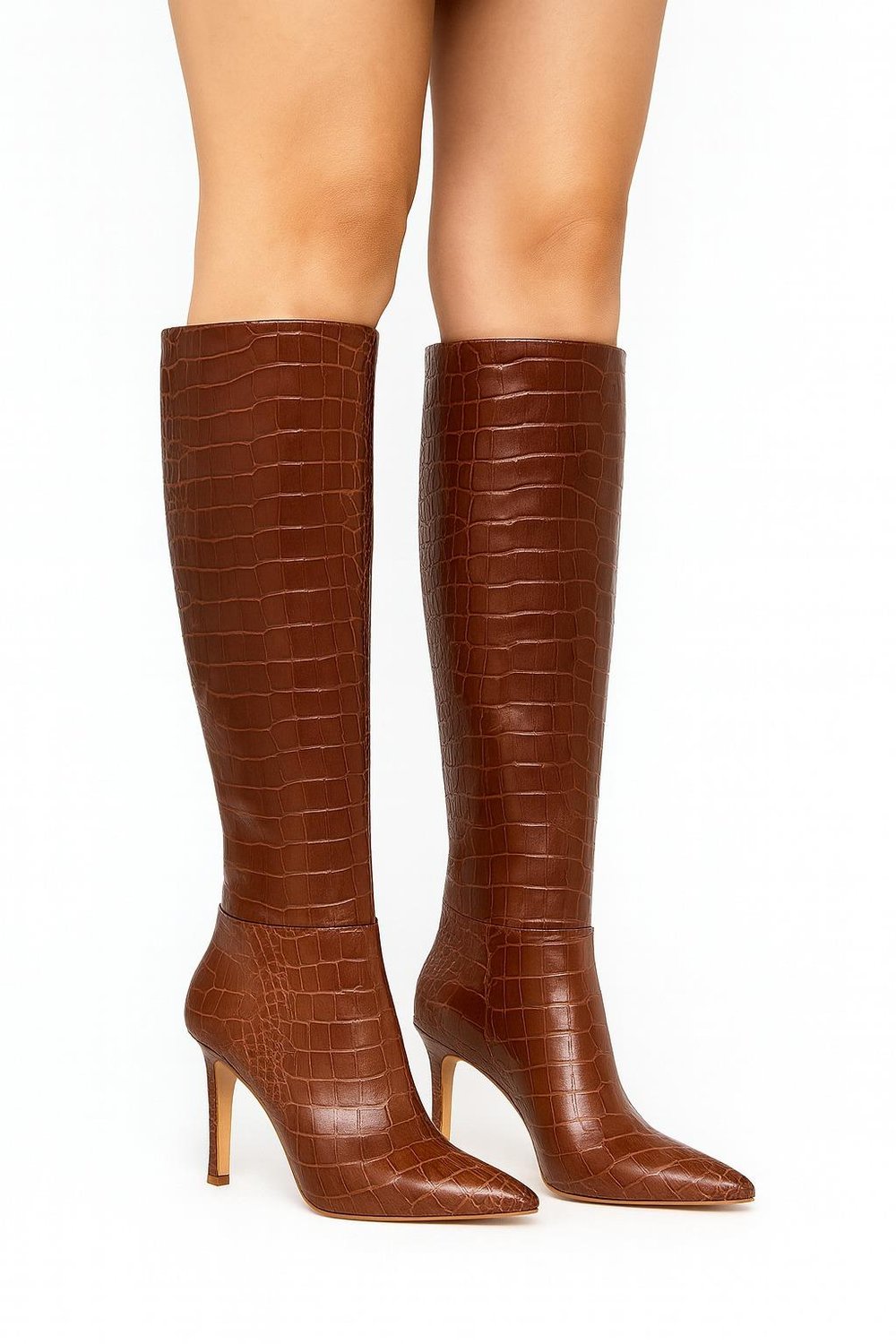 Leona Çizme Taba - Topuklu Çizme