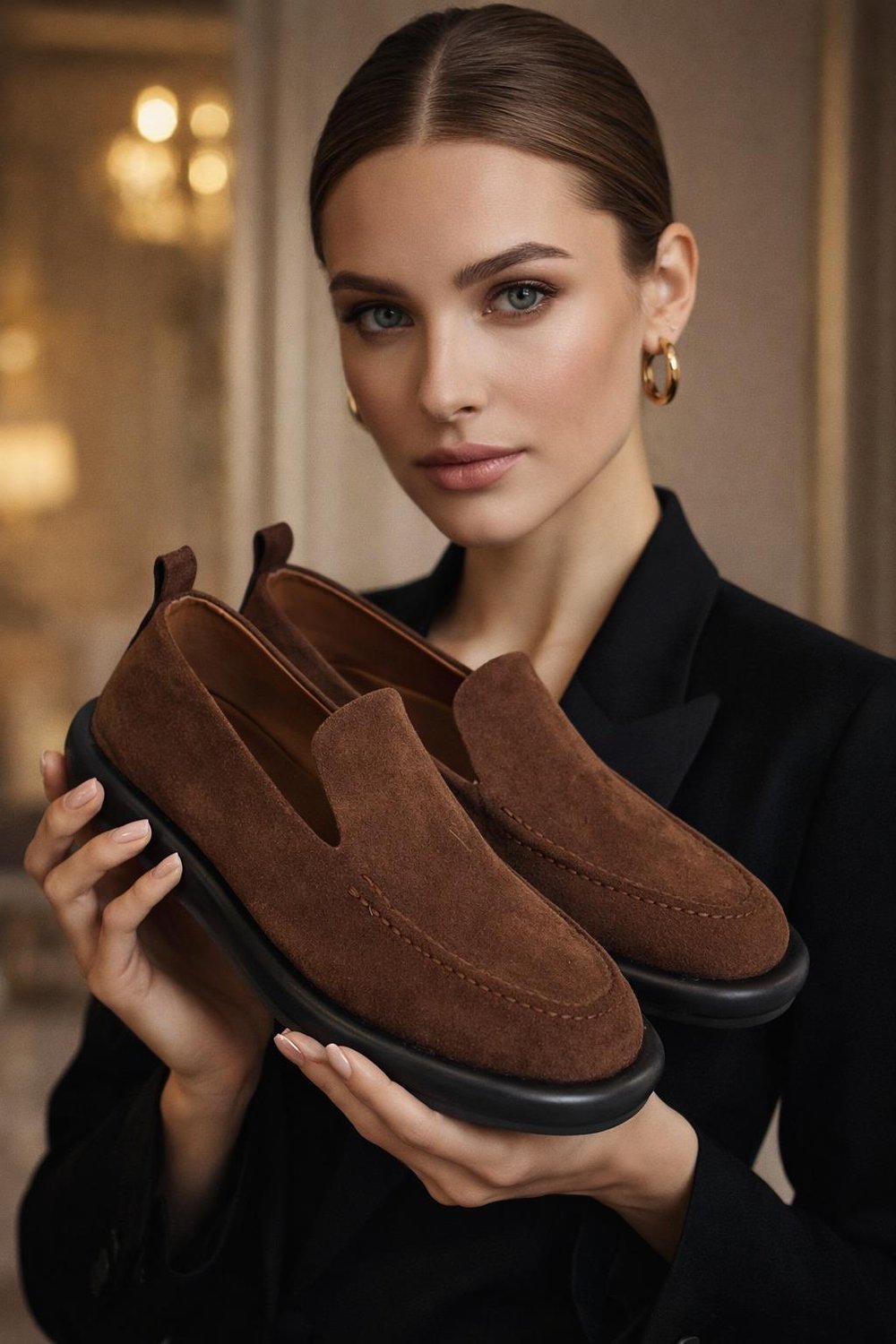 Monako Soft Süet Loafer Taba - Loafer