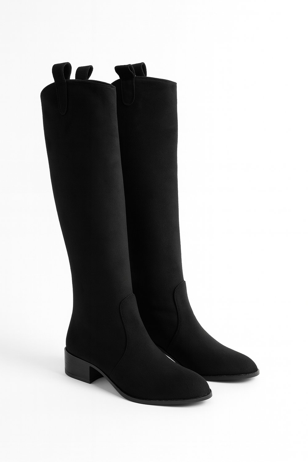 Novva Süet Kovboy Çizme Siyah - 