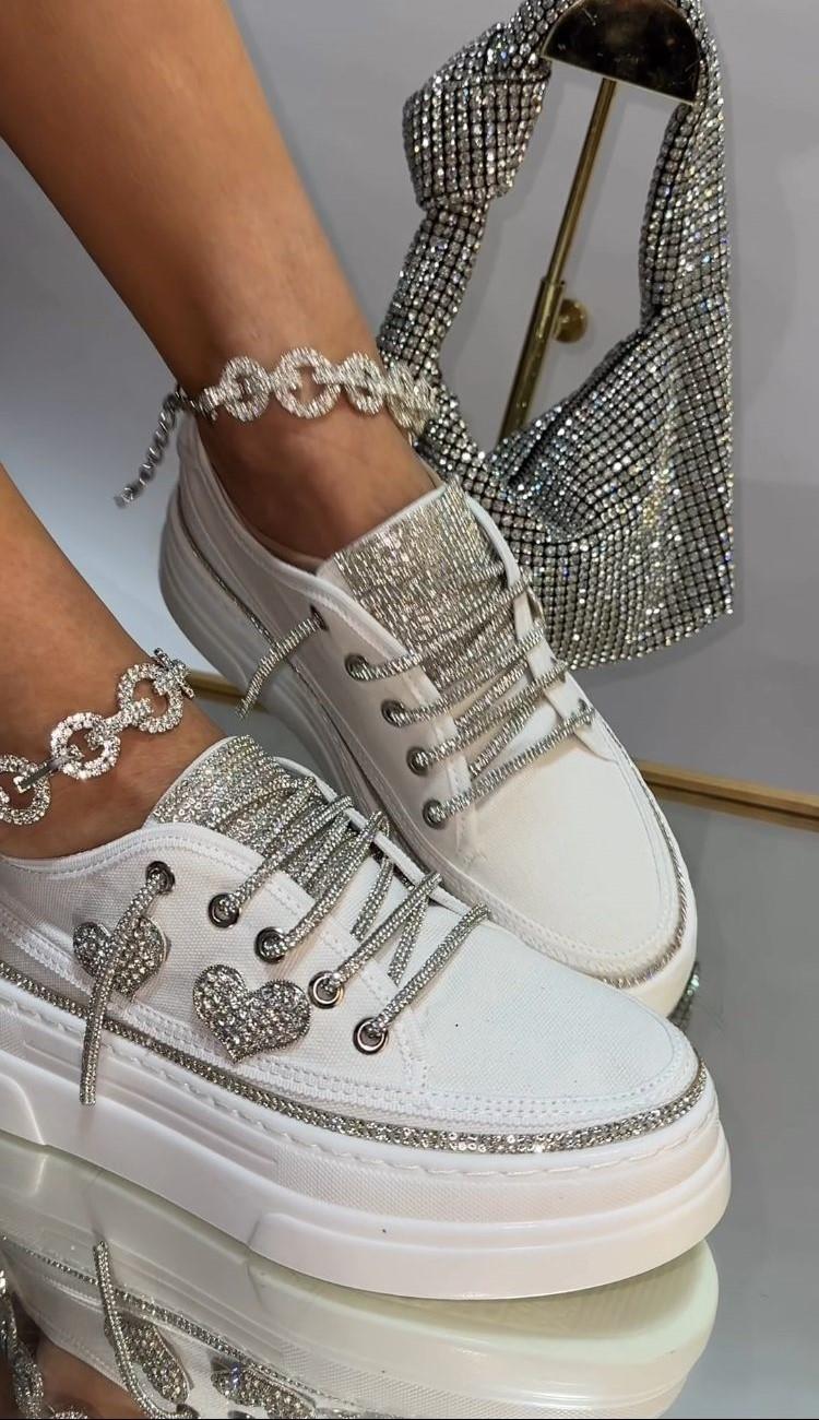 Oyso Keten Spor Ayakkabı Beyaz - KADIN AYAKKABI